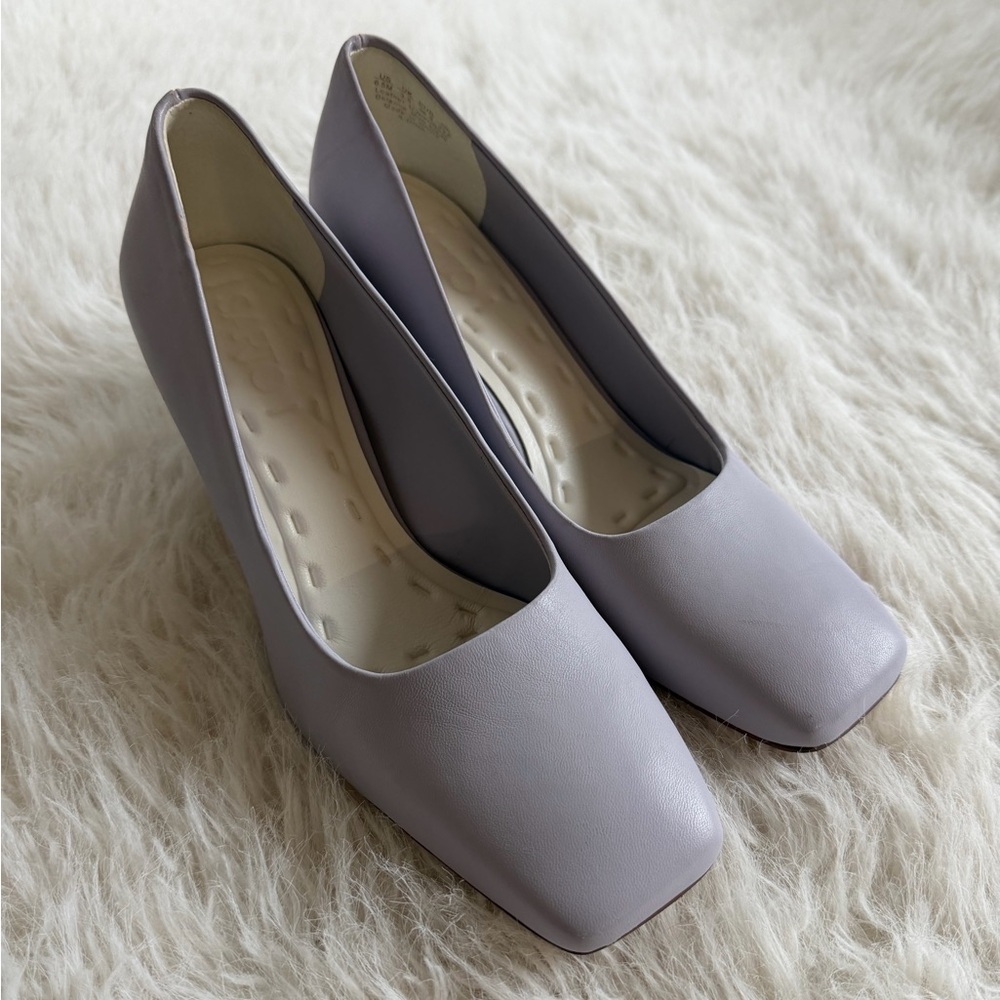 Franco Sarto A-Dina Leather Pumps Square Toe W6.5